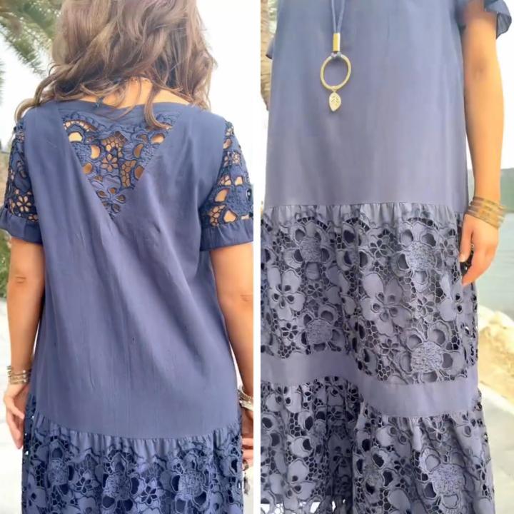Vestido Charm em Algodão com Detalhes Únicos / Elegância Atemporal e Conforto em Cada Detalhe!