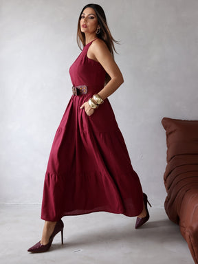 Vestido de Linho Sofia- A Combinação perfeita entre estilo e conforto