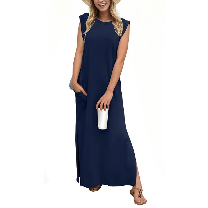Vestido Elisa - Sem Mangas Leve e Soltinho- Ideal para diversas ocasiões+ Frete Grátis