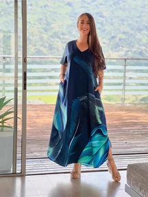 Vestido Estampado Yasmin- Rico em detalhes que vão te encantar