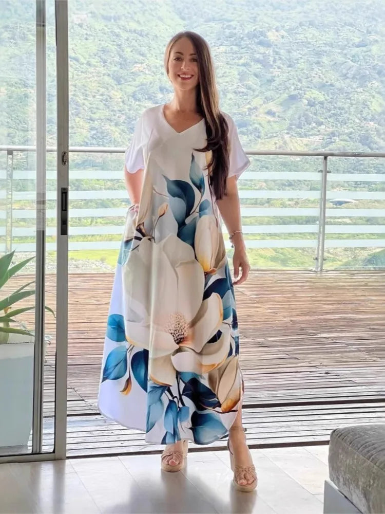 Vestido Estampado Yasmin- Rico em detalhes que vão te encantar